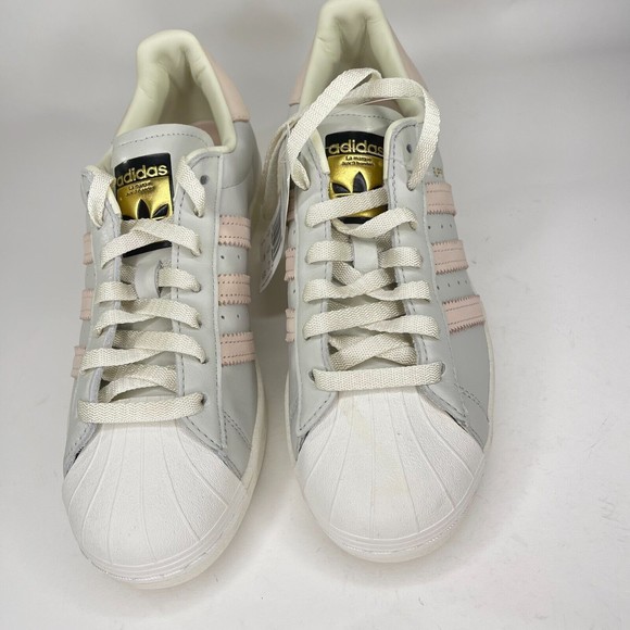 Adidas Mens Originals Superstar Grey Pink Lifestyle Shoes Size 8 H00167